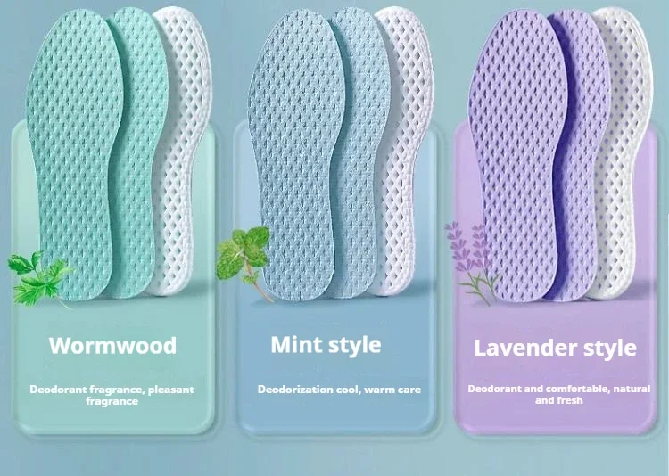 Sommer-Kühl-Einlegesohlen für Herren, geeignet für Lauf- und Sportaktivitäten, stoßdämpfende Schuhsohle, atmungsaktive Schuh-Einlegesohlen, Memory-Foam-Schuhpolster, 3 Paar. – Detail 19