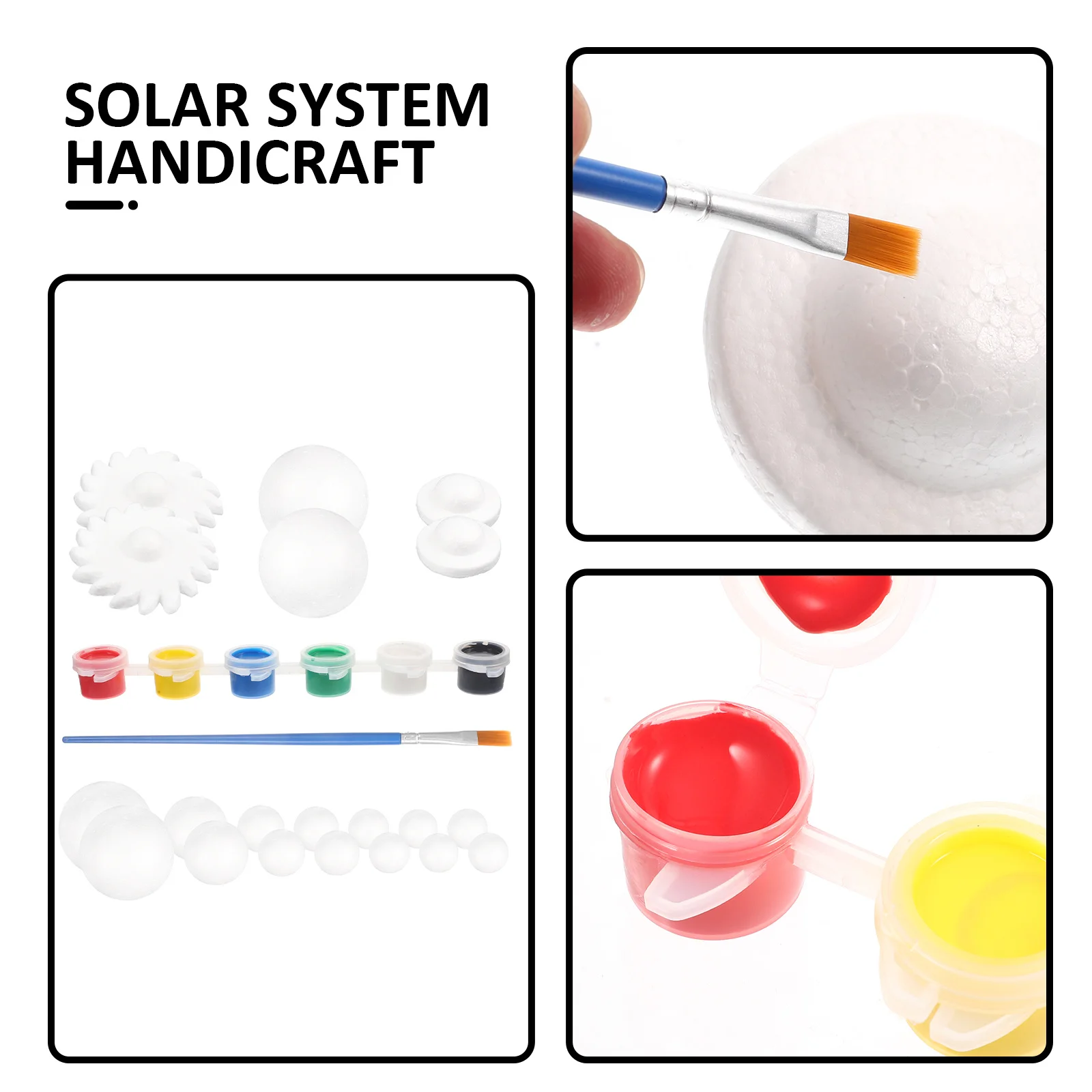 

2Sets DIY Solar System Foam Balls Craft Polystyrene Planet Ball for DIY Supplies Solar System Foam Ball