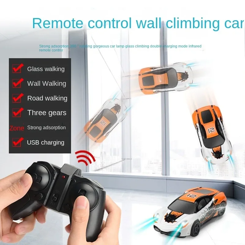 RC Car Climb Wall 2.4G Anti Gravity Climbing Remote Control Car 360 Rotating Stunt Car Climber Auto Toy for Kids Boy Girl Gift