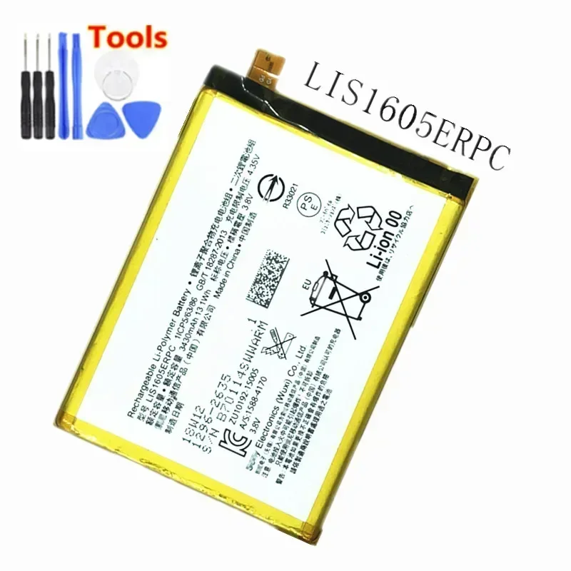 New 3430mAh LIS1605ERPC Replacement Battery For SONY Xperia Z5 Premium Z5P Dual E6853 E6883  Bateria + Free Tools