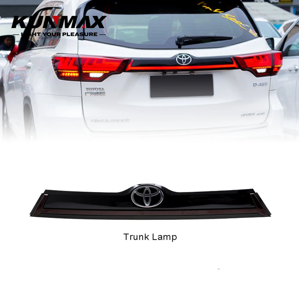 Car Tail Light Assembly Trunk Lamp For Toyota Highlander 2015-2019 LED Brake Flowing Water Flicker Plug and Play