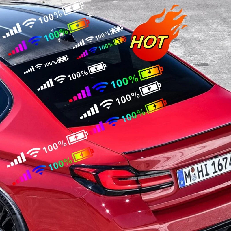 New Car Windshield Stickers Signal WiFi Power Reflective Stickers Car Mobile Phone Car Stickers Auto Exterior Decor Accessori