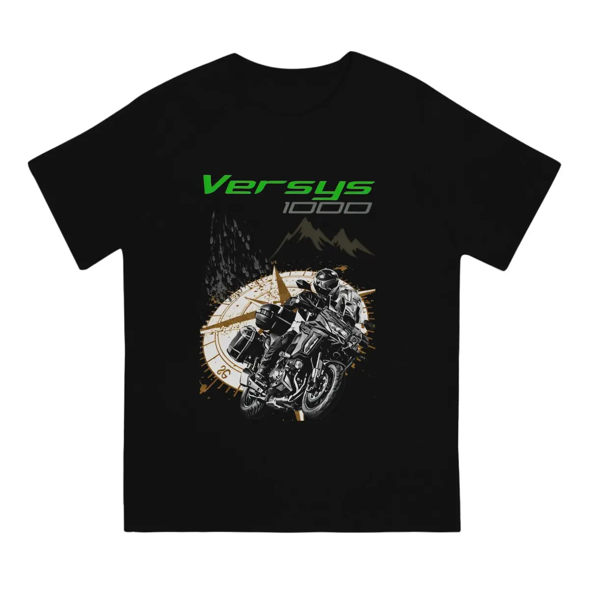 Versys 1000 2021 Men's T Shirts K-Kawasakis Novelty Tees Short Sleeve O Neck T-Shirt Cotton Printed Clothes