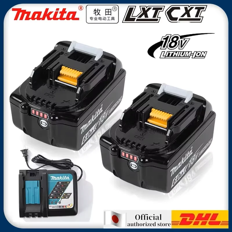 

New Makita 18V rechargeable lithium-ion battery with 6000mAh, LED power display, used for LXT BL1860 BL1850 3A charger