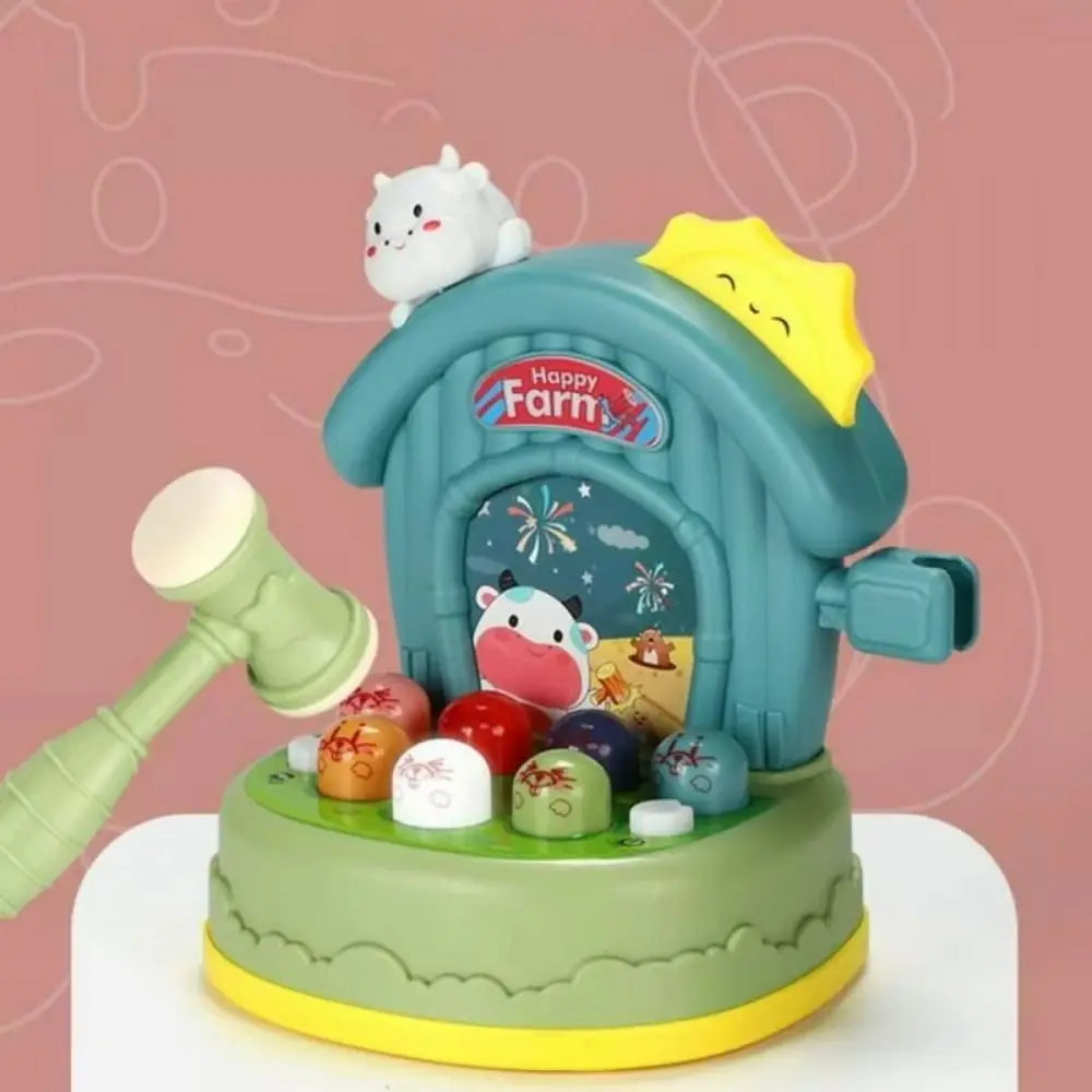 

Whack-a-mole Mini Groundhog Toys with Hammer Early Education Mole Hammering Game Plastics Sound Interactive Fun Floor Mice Toys