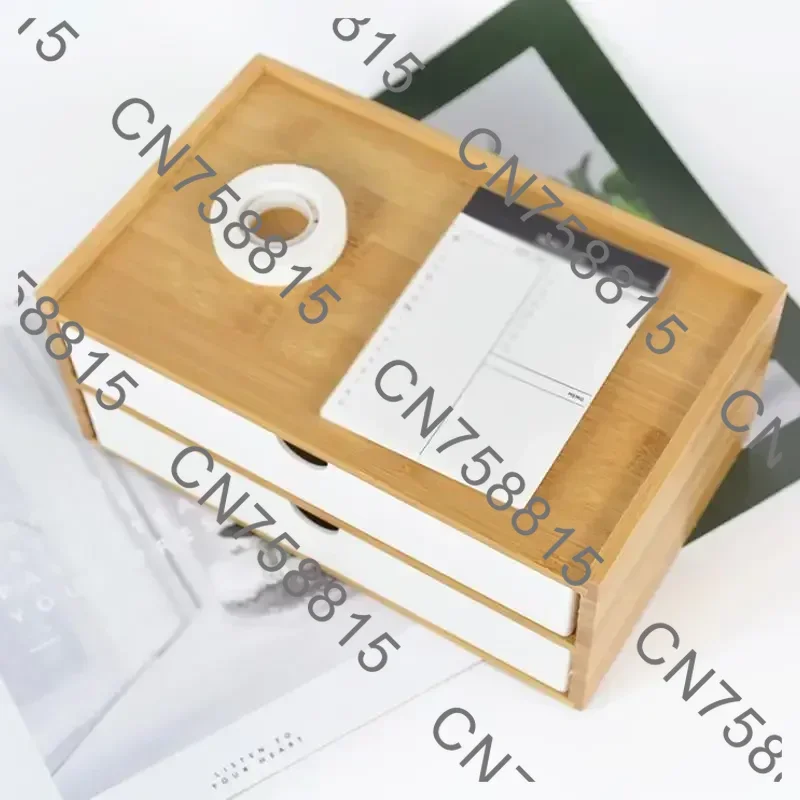 Jewelry Storage Box Gift Box Handmade Bamboo Storage Box, 1/2/3 Layer Wooden Desktop Drawer Storage Box Cabinet