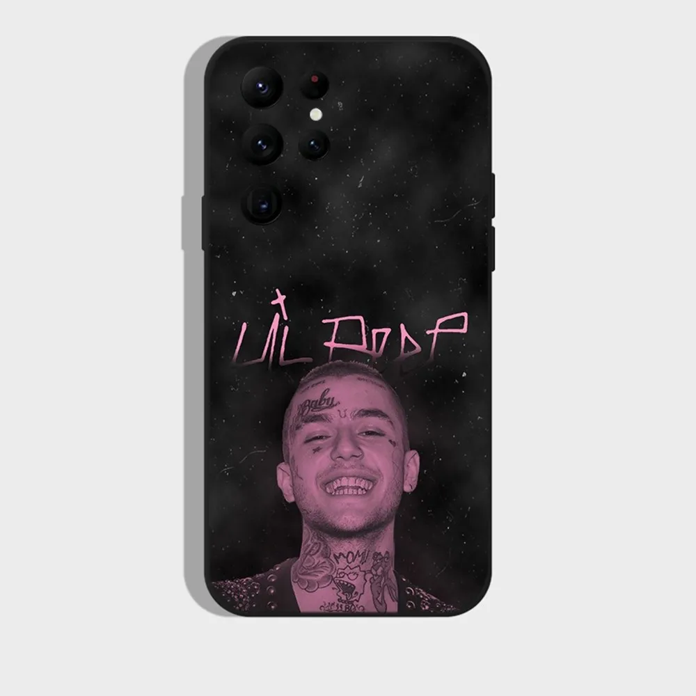 L-Lil P-Peep Singer Phone Case for SamsungS23,S22,S21,S20 Ultra Pro S10,S30Plus,20 Ultra Black Cover