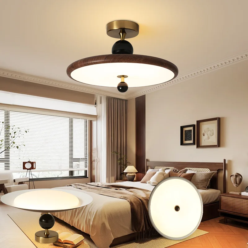

Bedroom Ceiling Lamp Retro Flying Saucer Lampshade Study Teahouse Restaurant Cafe Woonkamer Wabi Sabi Decor LED Lighting Fixture