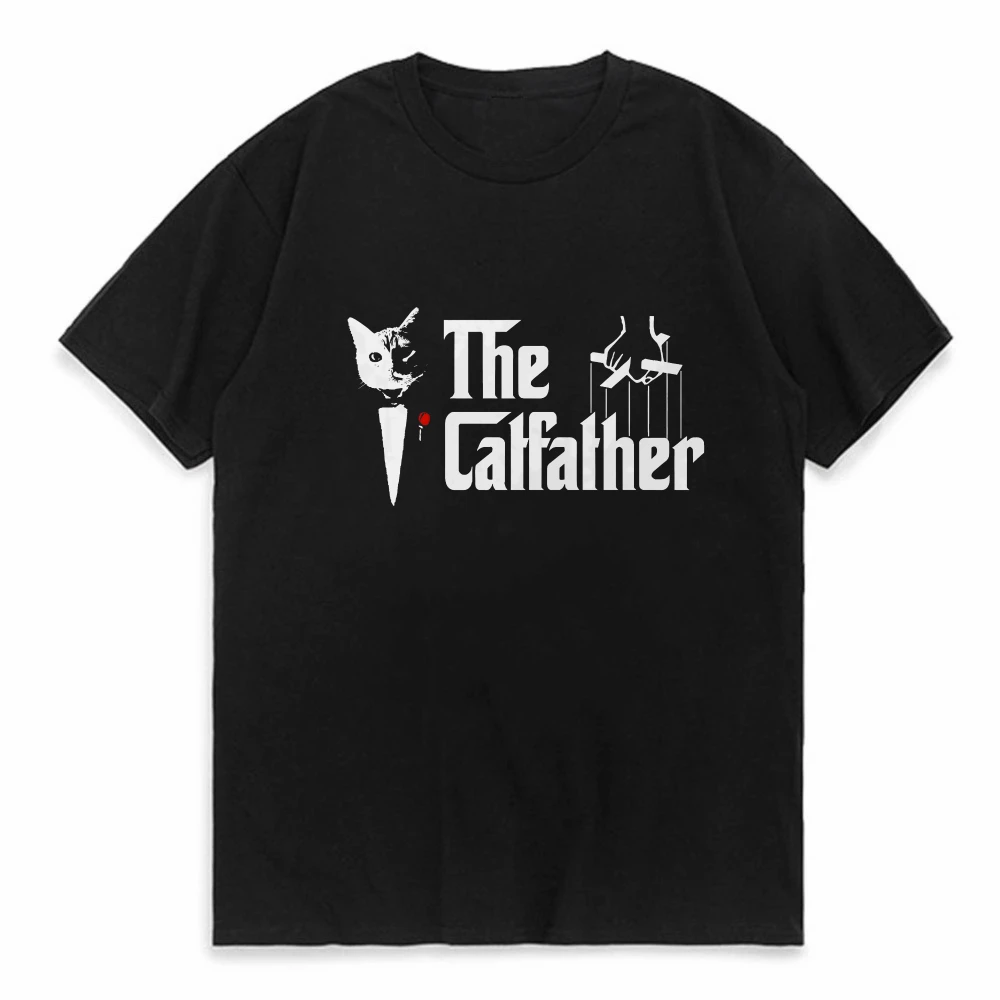

The Catfather Cat Cool Printing Men Women Tshirt summer Casual Comfortable T-Shirt Fashion Vintage Tee Shirts Street Short tees