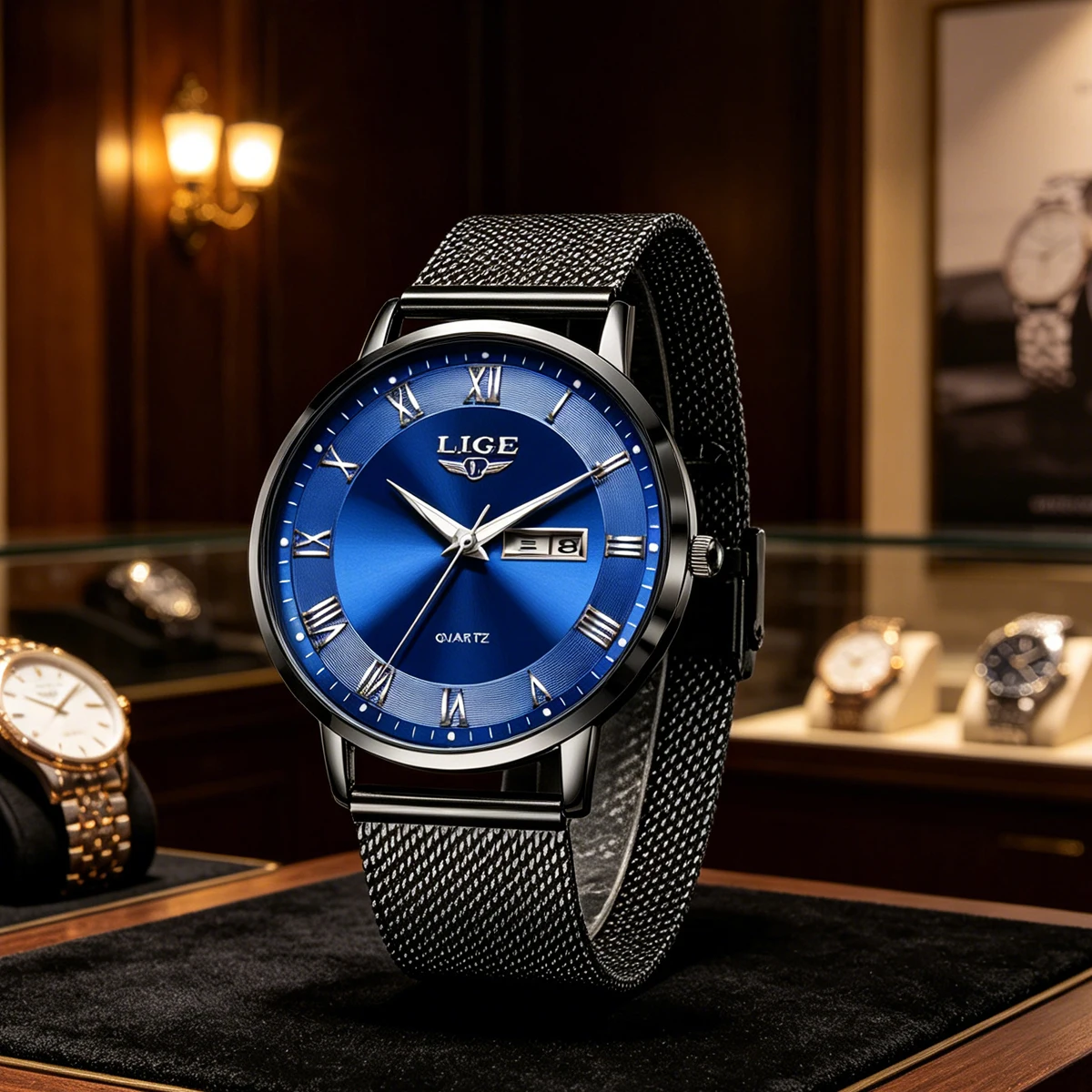 Lige 2024 novo relógio masculino relógios de luxo criativo aço pulseira relógios homem à prova dwaterproof água relogio feminino