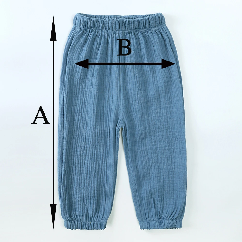 2024 Kinder Sommer coole Hosen feste Baumwolle Leinen Elastizität Kleidung für Jungen Mädchen 12m-8t koreanische Freizeit hose Teenager-Hose – Detail 1