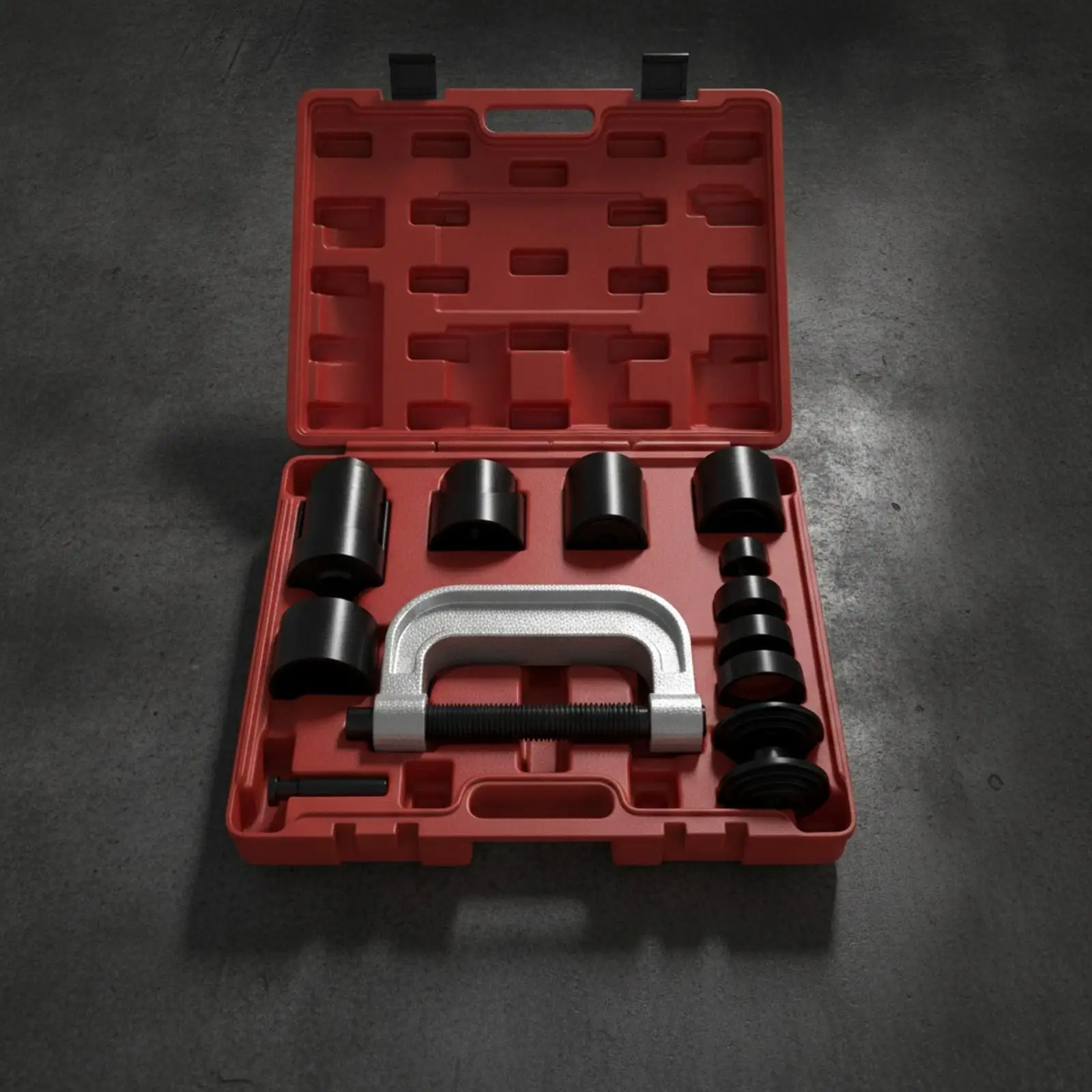 Heavy Duty Ball Joint Press Tool Kit 21 Piece C Type Puller with Case for Auto Repair Service