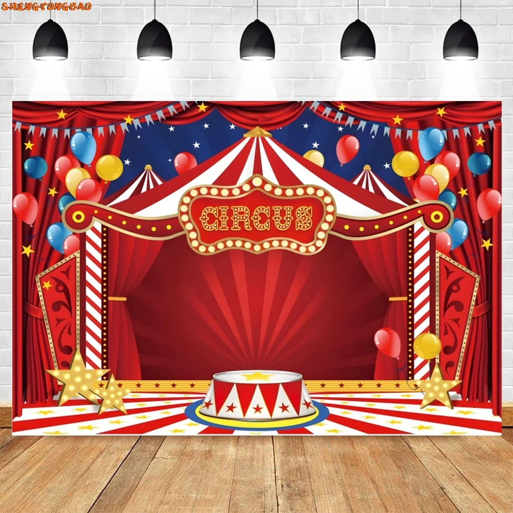 新生児の写真の背景,サーカスのテーマ,カラフルな風船,観覧車,カーニバルのピエロ,ショー,赤ちゃんの誕生日の写真の背景