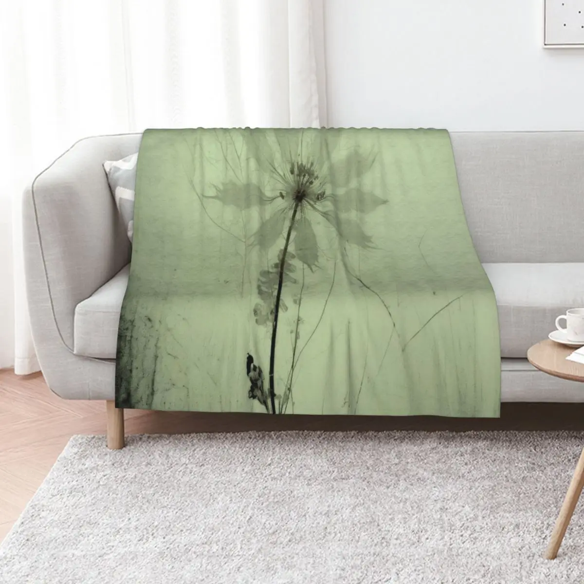Floral photogram colour Throw Blanket Luxury Thicken for sofa sofa bed blankets ands Decorative Sofa Flannels Blankets