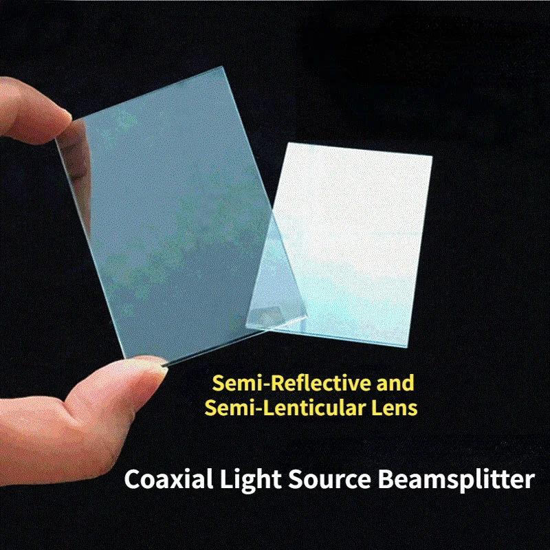 1PC 57*42*1.1mm 50%Transflective Glass Telephoto Beamsplitter Galss Plate Prism Teleprompter Transmission