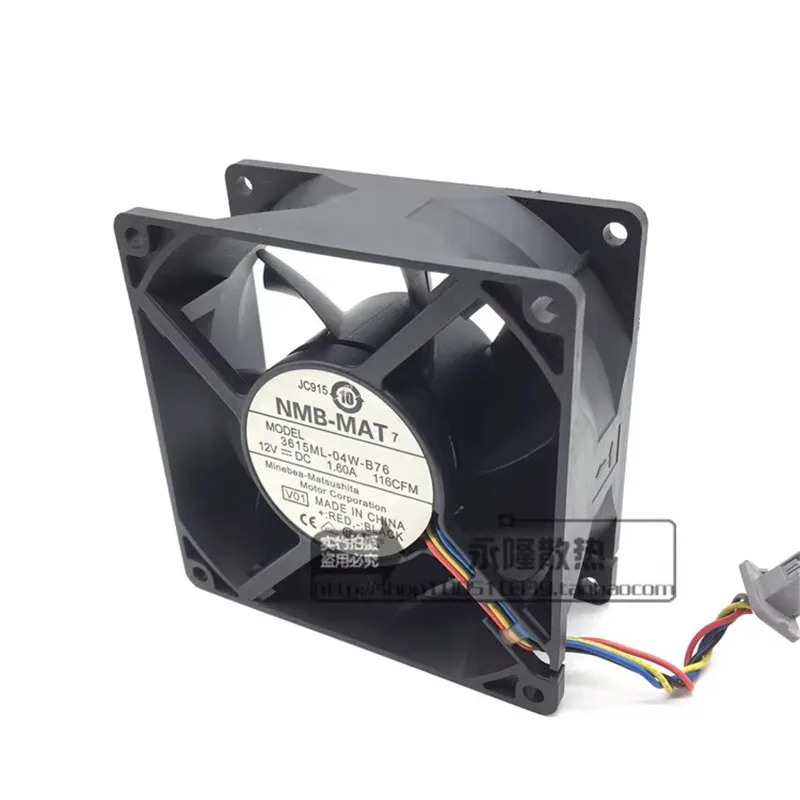 3615mL-04W-B76ใหม่9038 12V 1.60A 9ซม. 4สาย PWM ควบคุมอุณหภูมิปริมาณอากาศสูงพัดลมทำความเย็นเซิร์ฟเวอร์