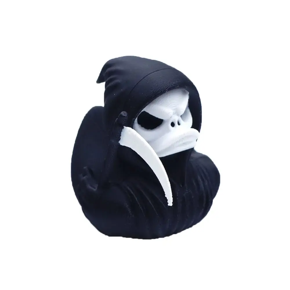 Drukowana 3D Halloweenowa Kaczka Figurka Anime PLA Rękodzieło Straszna Halloweenowa Kaczka Figurka Model Ozdoba Kaczka Ponury Żniwiarz Ozdoba