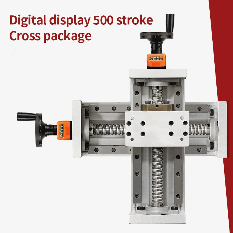 100mm-600mm Dual-Slide, Dual-Rail, 1605 Ball Screw Precision Linear Guide Rails Electric Cross-Module for DIY 3D Machine Tool