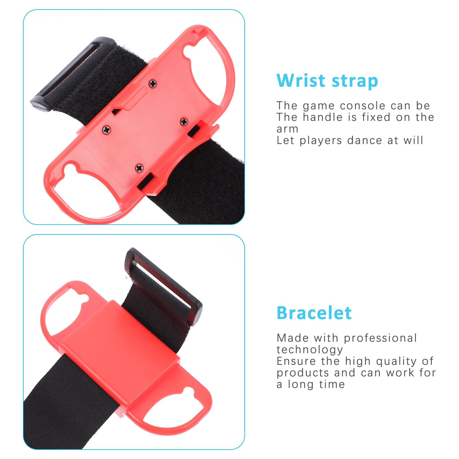 

2 PCS Dancing Bracelet Wrist Straps Switch Controller Grip for Band Game Adjustable