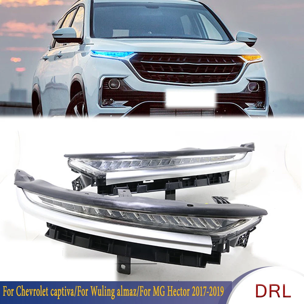 

LED DRL Daytime Running Lights Fog Lamp For MG Hector 2017-2019 For Chevy Captiva 2017-2019For Wuling almaz 2017-2019 For Car