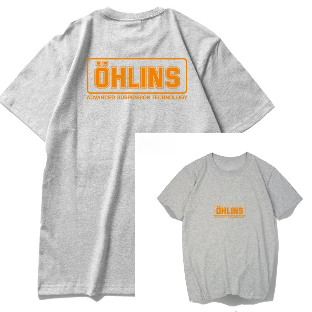New High-end Shock-absorbing Swedish OHLINS Cotton Heavy-duty Short-sleeved T-shirt for Car and Motorcycle Modification
