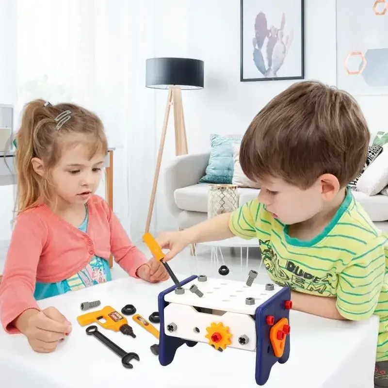 Schrauben blöcke Set so tun, als ob Werkzeuge 40 Stück Kinder spielen Reparatur werkzeug Set Kunststoff Konstruktion Spielzeug Schrauben dreher Kleinkind Jungen Mädchen Kind