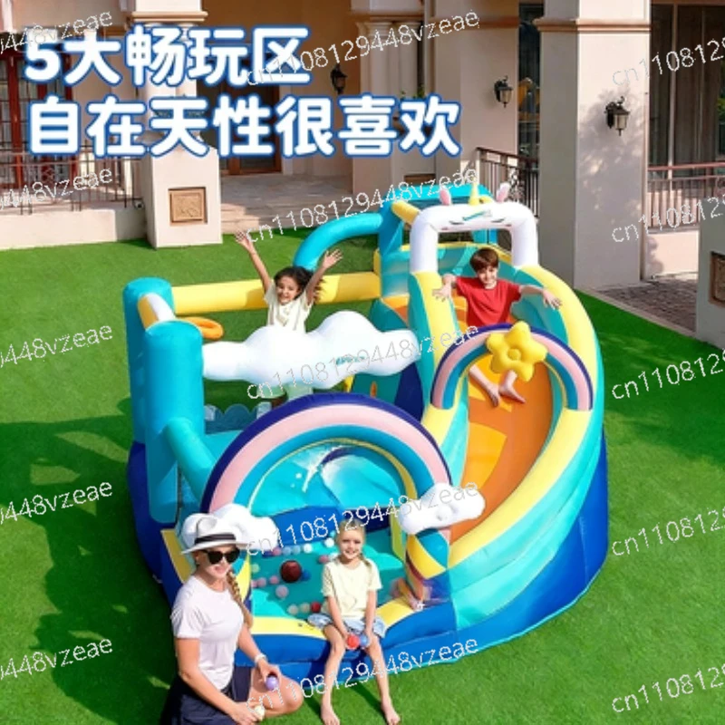 Indoor Type, Small, Household Products, Children's Trampoline Slide Bouncy Castle