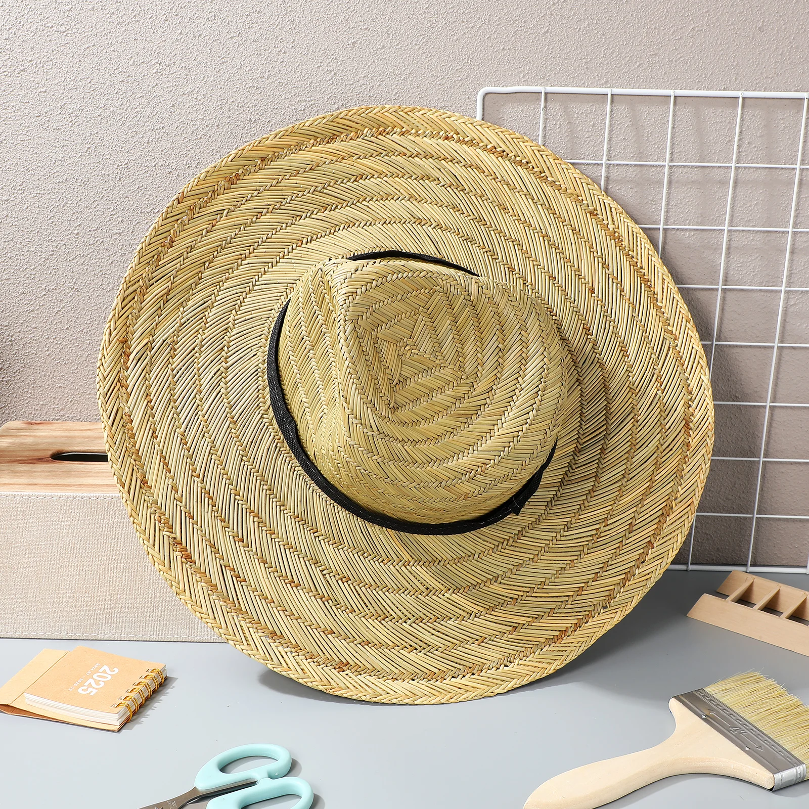 

Wide Brim Sun Hat for Men Beach Hat Spring Summer Seaside Resort Portable Hats L 58 60cm Sunshade Outdoor Casual Straw