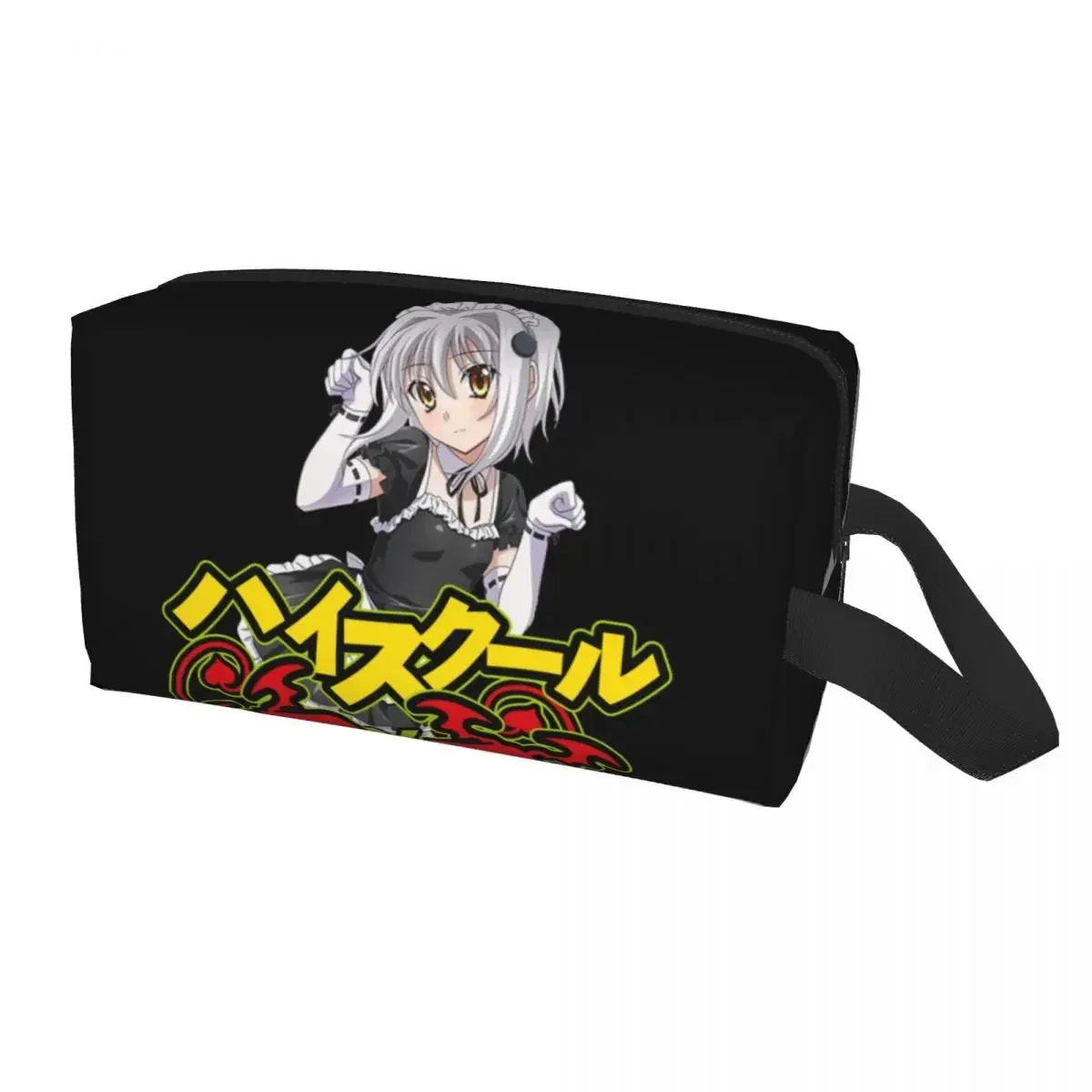 Custom Koneko High School Japanese Anime DxD Toiletry Bag Women Makeup Cosmetic Organizer Lady Beauty Storage Dopp Kit Case