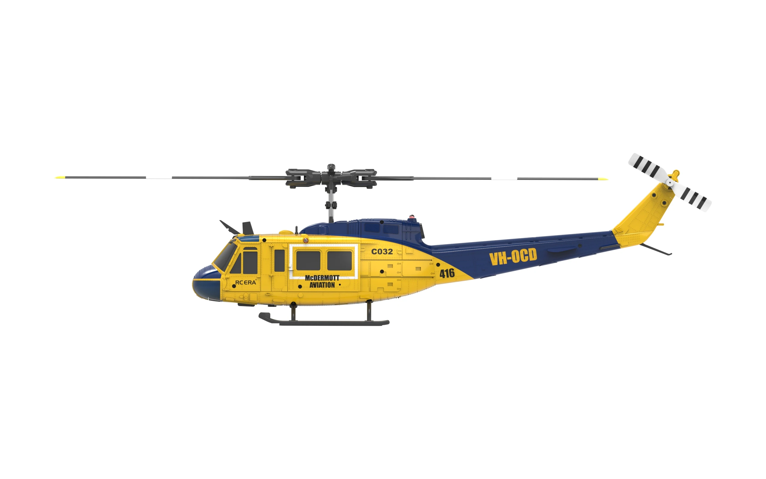 C032 UH-1 1/48 Brushless RTF 6CH RC Helicopter 6-axis Gyroscope One-key Take-off/landing/reverse Fly Mode 3D Flight 7.4V Battery