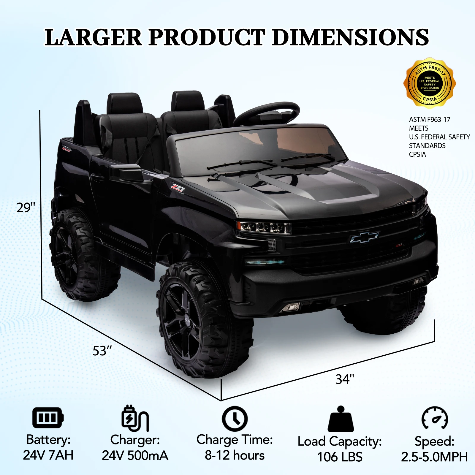 24V Ride On Car for Kids Parent Remote Control 4xSpring Suspension 3 Speeds Wireless Music Mp3 Player for Boys and Girls