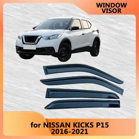 Window Visor for NISSAN KICKS P15 2016 2017 2018 2019 2020 2021 Wind Deflectors Rain Guards Door Visor Vent Shades Ventvisor Sun