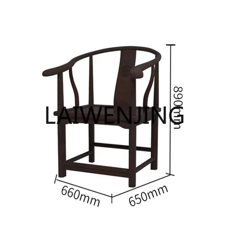 6Solid Wood Dining Chair Home Backrest Stool Modern Simple Comfortable Restaurant Restaurant Light Luxury New Chinese Chair