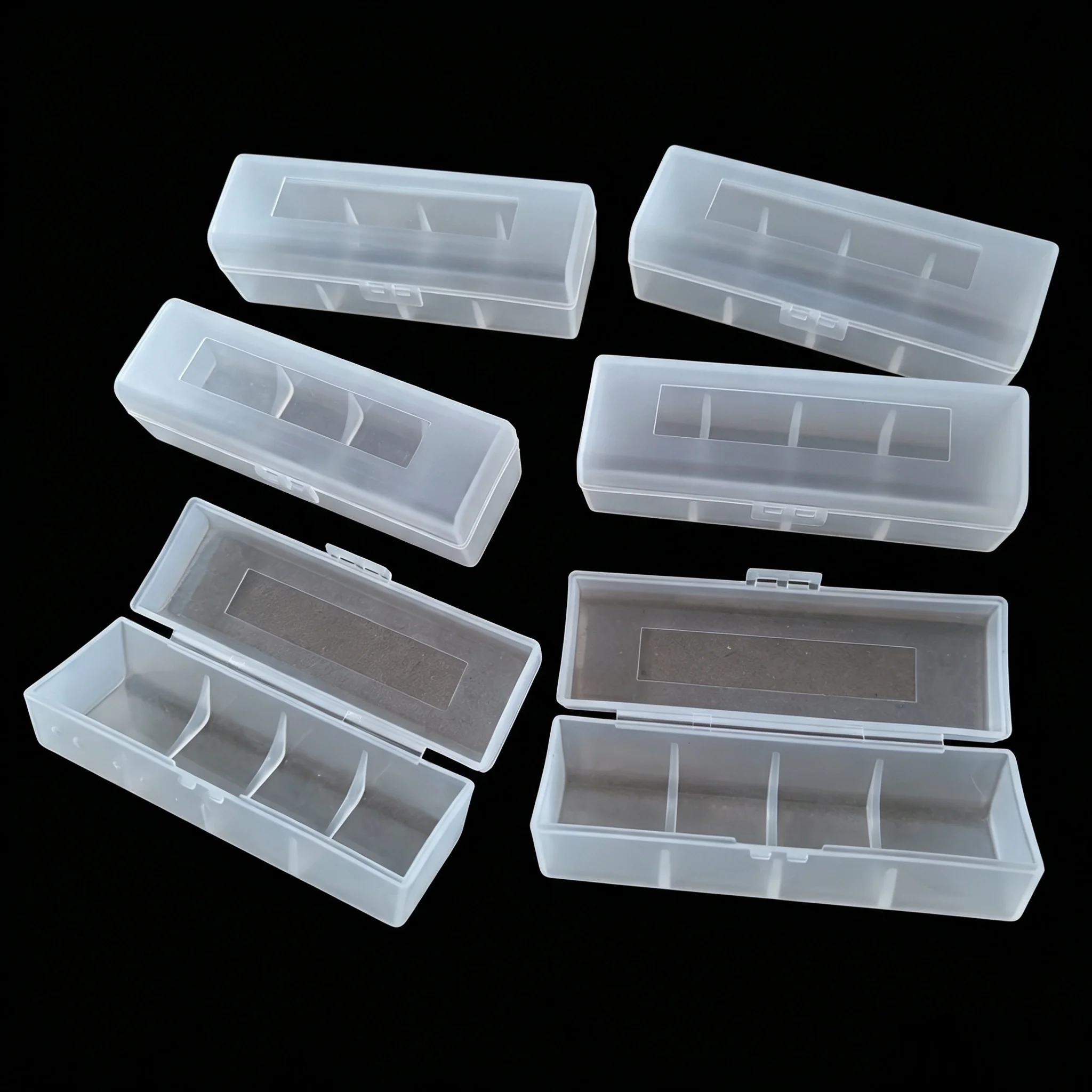 Transparent Plastic Battery Storage Box 21700 Battery Case Sturdy PP Material Battery Organizer Battery Protective Box