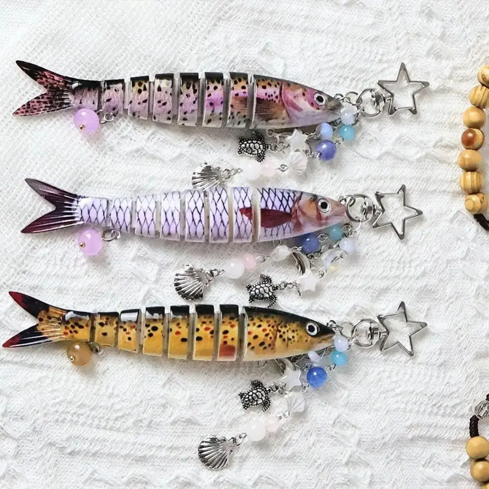 Hochpräzise handgefertigte Fisch-Schlüsselanhänger, Handy-Lanyard, bionisches Design, künstlicher Fisch-Anhänger, Taschenanhänger, Hängedekoration – Detail 5