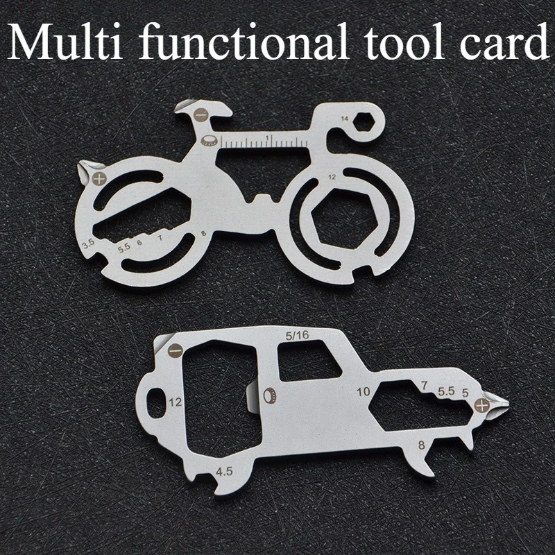 

Multi Functional Stainless Steel Tool Card Mini Outdoor Camping Hiking EDC Small Tool Portable Repair Tool