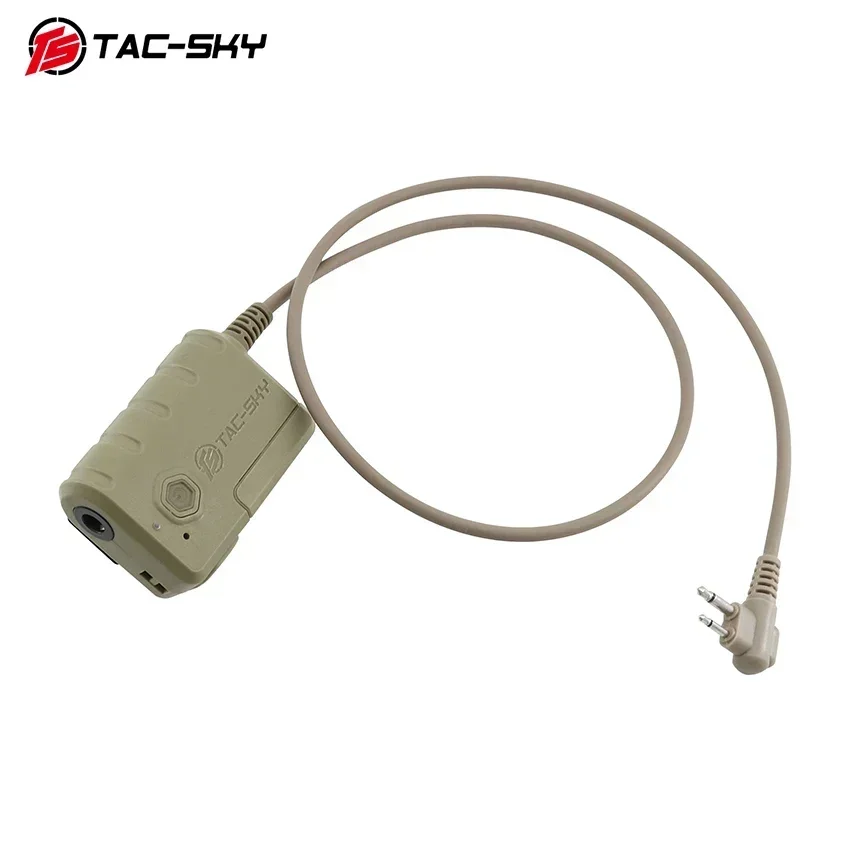 TS TAC-SKY Motorola 2-Pin Plug Bluetooth PTT Adapter, Compatible with COMTA SORID Headsets and Motorola 2-Pin Walkie Talkies