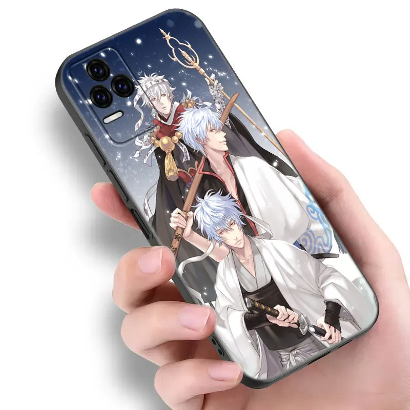 Casing ponsel hitam Anime Gintama untuk Xiaomi Redmi 11 Prime 11A 12C 13C A1 A2 Plus A3 12 4G 10 13R 5G 9A 10A 9C 10C 9i 12R Note 9T