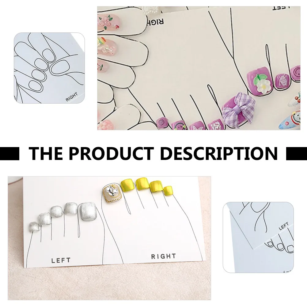 10Pcs Small Light Nail Art Display Cards for Salon Use Thick Surface Holds Multiple Nails Manicure Displaying Tools Nail Salon