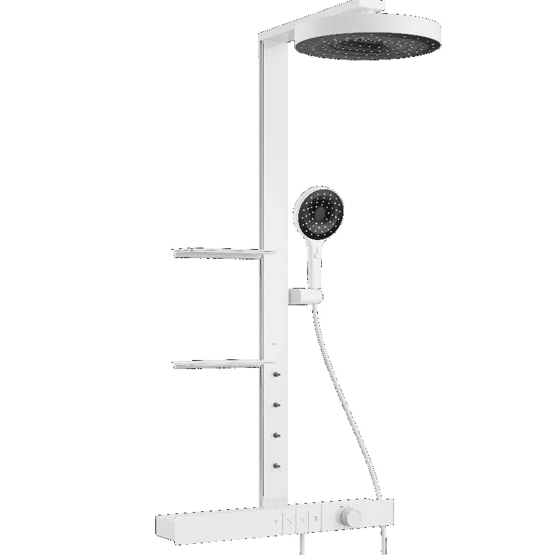 Single Handle Wall Mounted Brass Rain Shower Mixer Set Ceramic Spool Hotel Copper Material