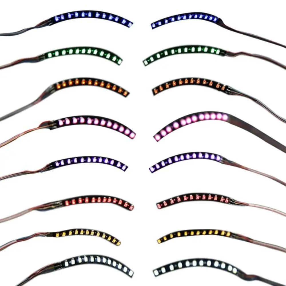 

Colorful LED luminous False Eyelashes Creative Waterproof Halloween Light Up Eyelid Paste Eyelash Lamp Neon lights Night Club