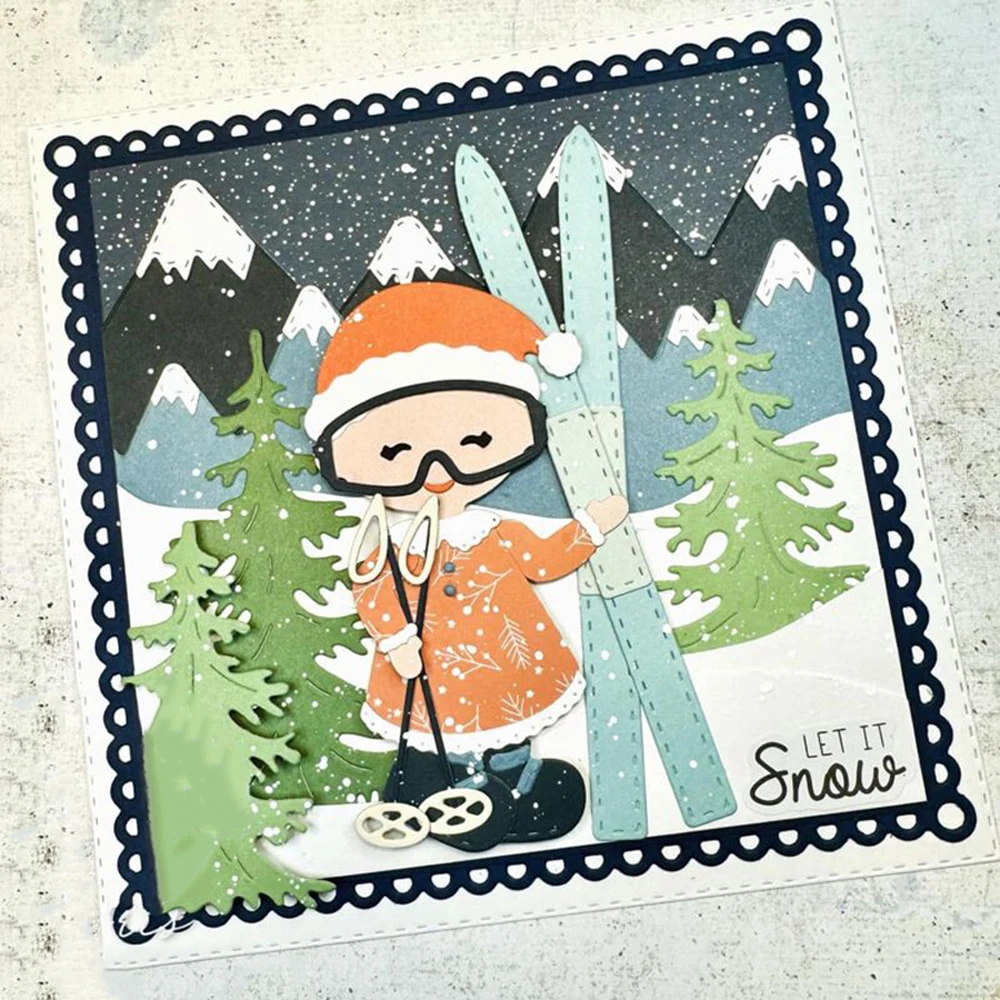 Metal Cutting Dies Winter Time diy Scrapbooking Photo Album Decorative Embossing PaperCard Die