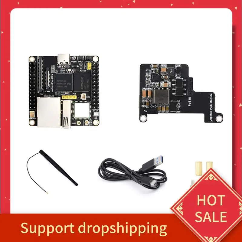 

B44C для Luckfox Pico Ultra, макетная плата RV1106 ARM Cortex-A7, архитектура, материнская плата Micro Linux, процессор NPU и процессоры ISP