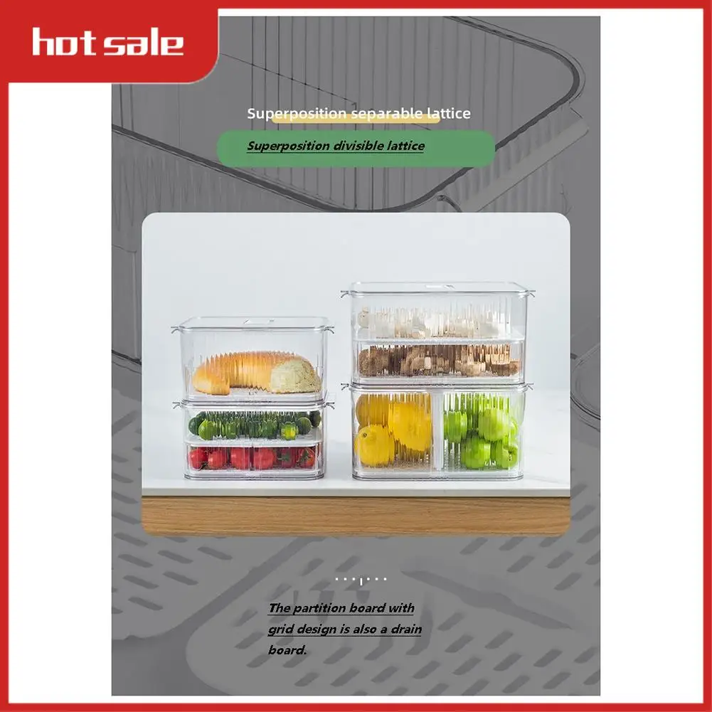 

A33R-Produce Saver Fridge Storage Containers For Fruits And Vegetables Vegetable Storage With Adjustable Air Vent