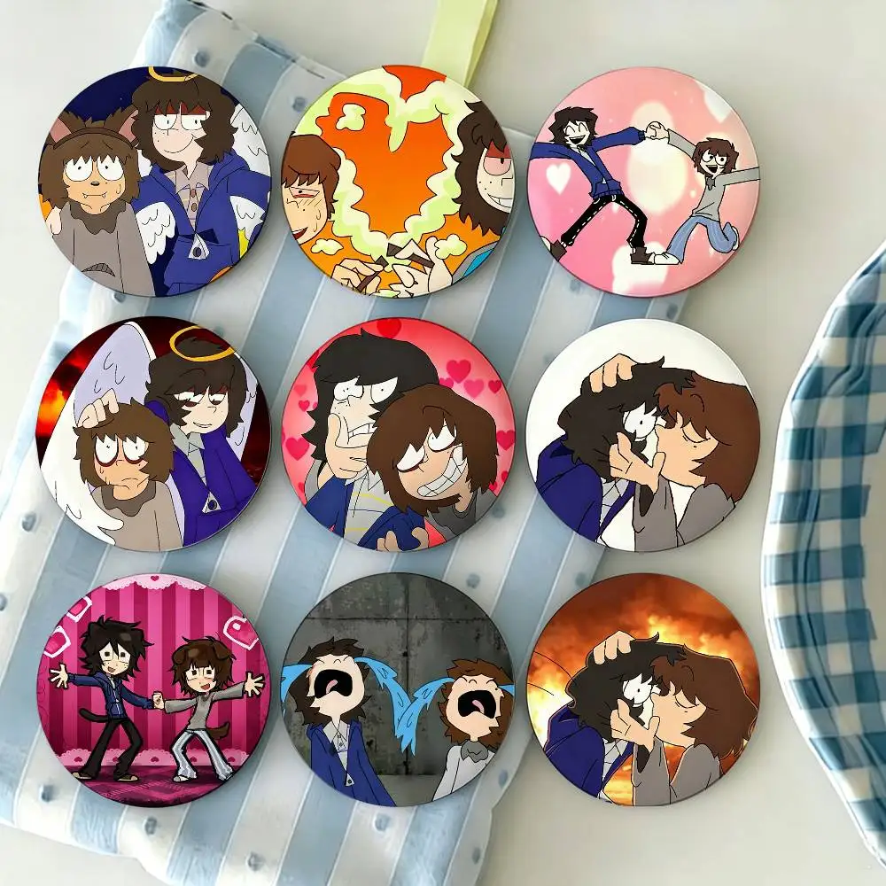 onewheatmark Will and Mike  Laser Badge Creative Pins Brooch for Bag Clothes Hat Decor Gifts Fans Collect