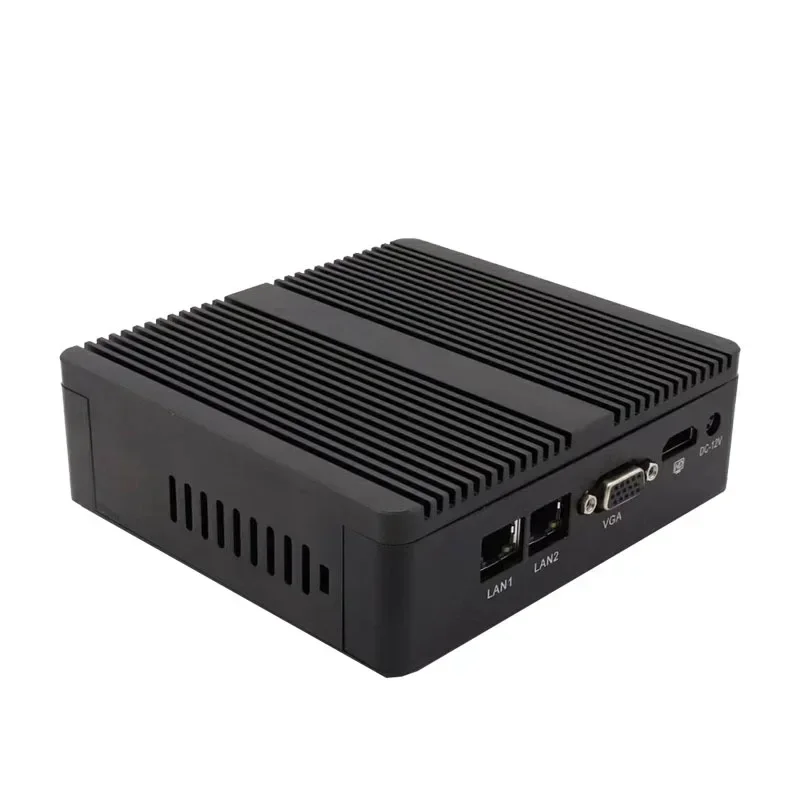 Mini ordinateur sans ventilateur J2900, micro hôte quad-core, mini machine de bureau à double port réseau pour le bureau et la maison