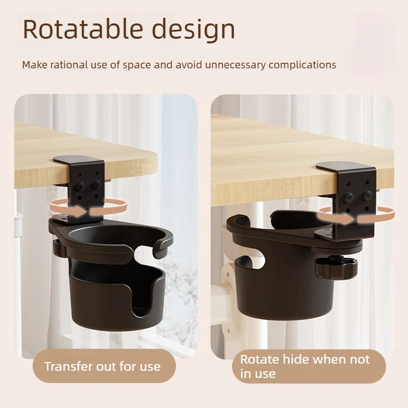 Adjustable Buckle Cup Holder At The Table Anti Knock and Rotatable Cup Holder Fixed Storage and Storage Cup Holder Furniture