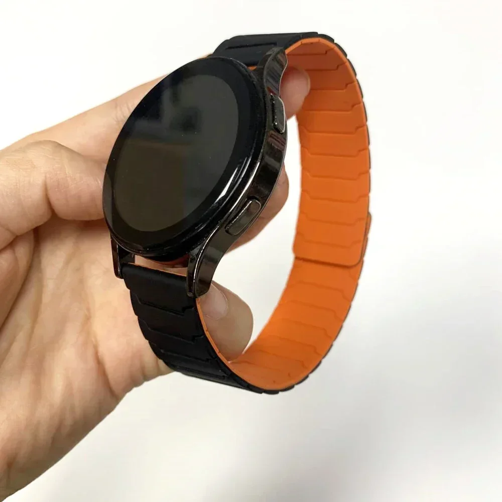 Магнитный силиконовый сменный ремешок 20/22 мм для Amazfit Active 2/Bip6 5 4/GTR 4 Pro/GTS 4 2, мини-браслет для HUAWEI, ремешок для часов