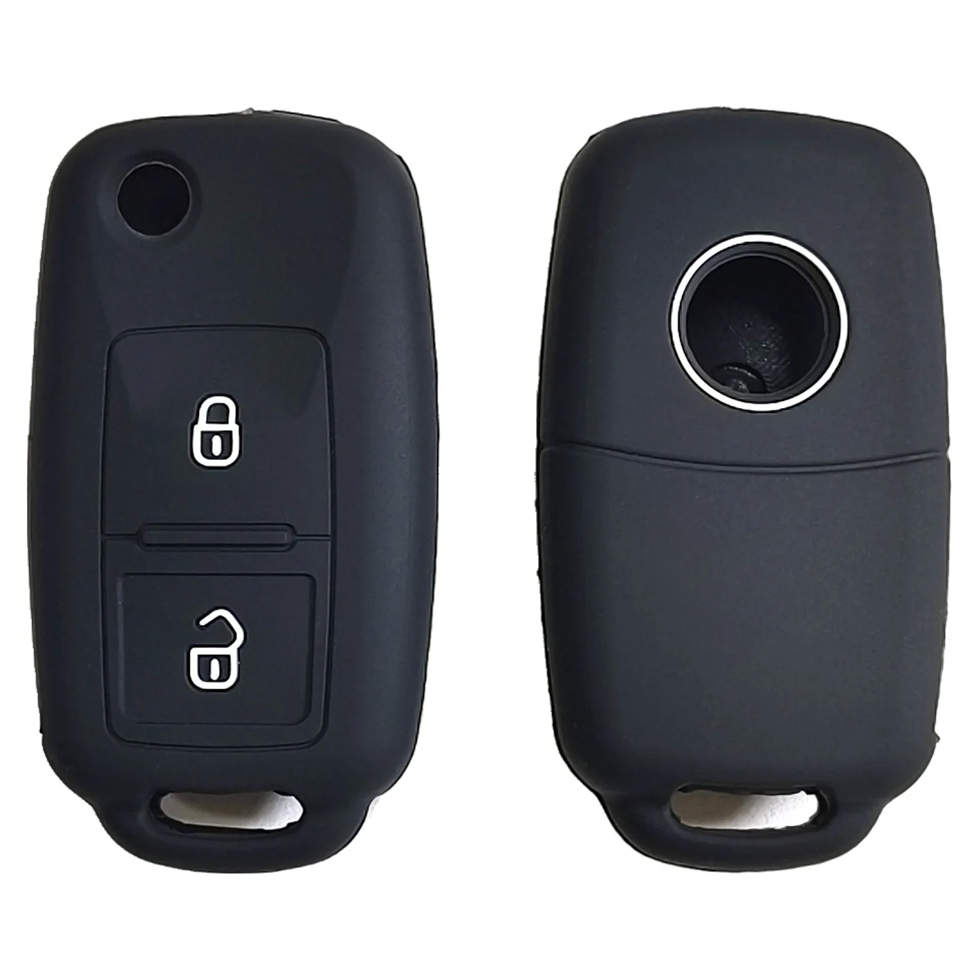 Suitable for Volkswagen Bora car silicone key cover Passat Sagitar folding 2-button silicone key cover all-inclusive model
