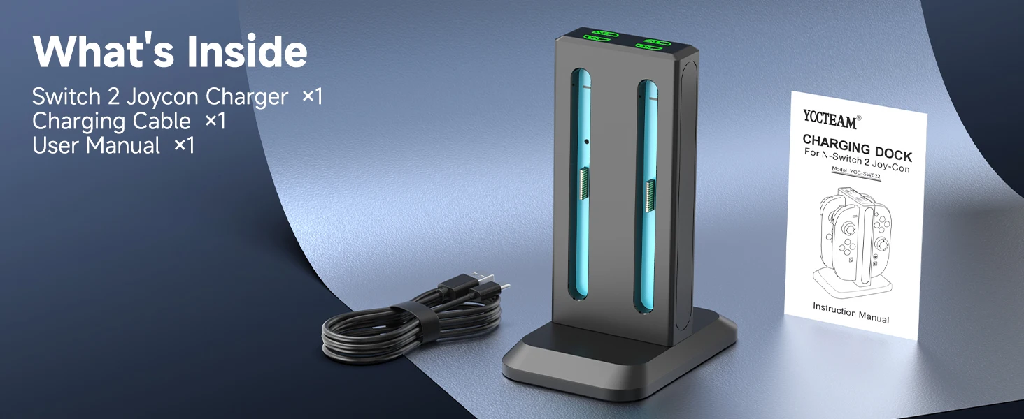Joycon Ladestation für Nintendo Switch/Switch 2, Joy-Con Controller Ladegerät 4in1 Station für Nintendo Switch Controller Ladegerät – Detail 14